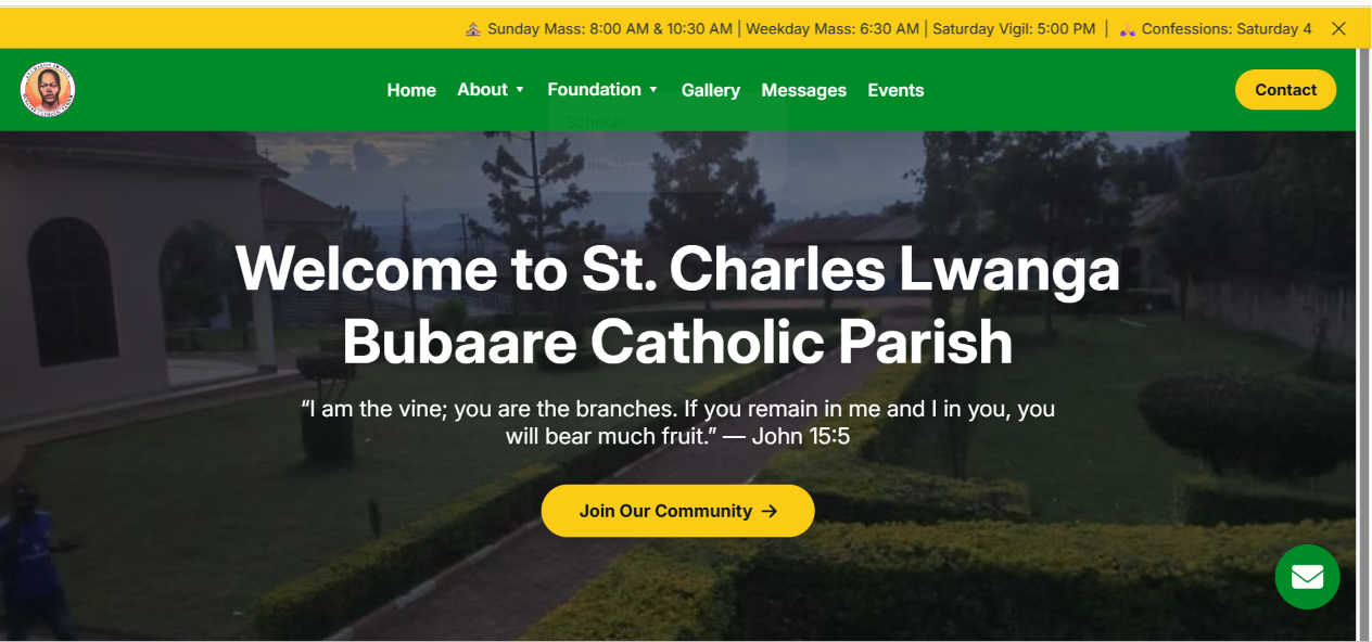 Bubaare Catholic Parish Website